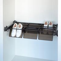 Plus - Shoe rack 6V - brown - brown - transparent polycarbonate 2